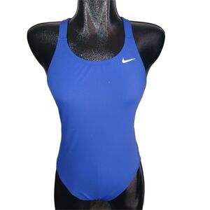 Nike Women's Hydra Strong Solid Racerback One-Piece Swimsuit In Blue 12